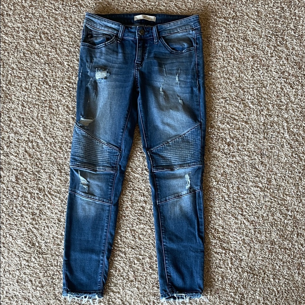 KanCan Dark Blue Distressed Skinny Jeans